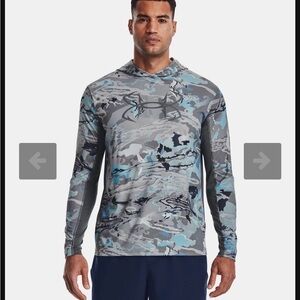 Under Armour Men's 3XL Tan UA Iso-Chill Shorebreak Camo Hunting Camping Hoodie